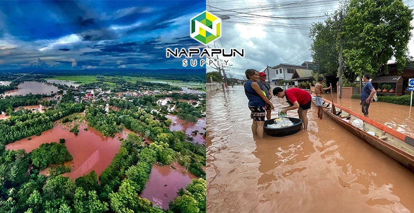 Flash floods in the North and Northeast, Nan Province, affecting more than 10,000 households