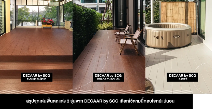ความแตกต่างของพื้นตกแต่ง 3 รุ่น จาก DECAAR