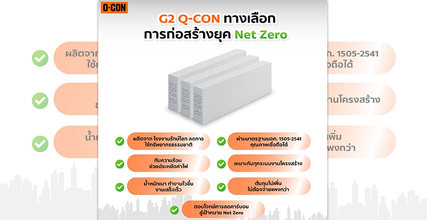 คิวคอน G2 งานก่อสร้าง ยุครักษ์โลก