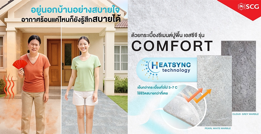 Feel the cool breeze on a sunny day with cement floor tiles.